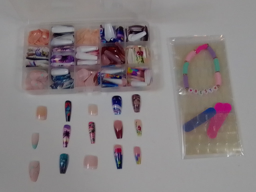 360 Pcs Press-On Nails Set – Square, Almond, Oval & Ballet Shapes, Short Medium Long