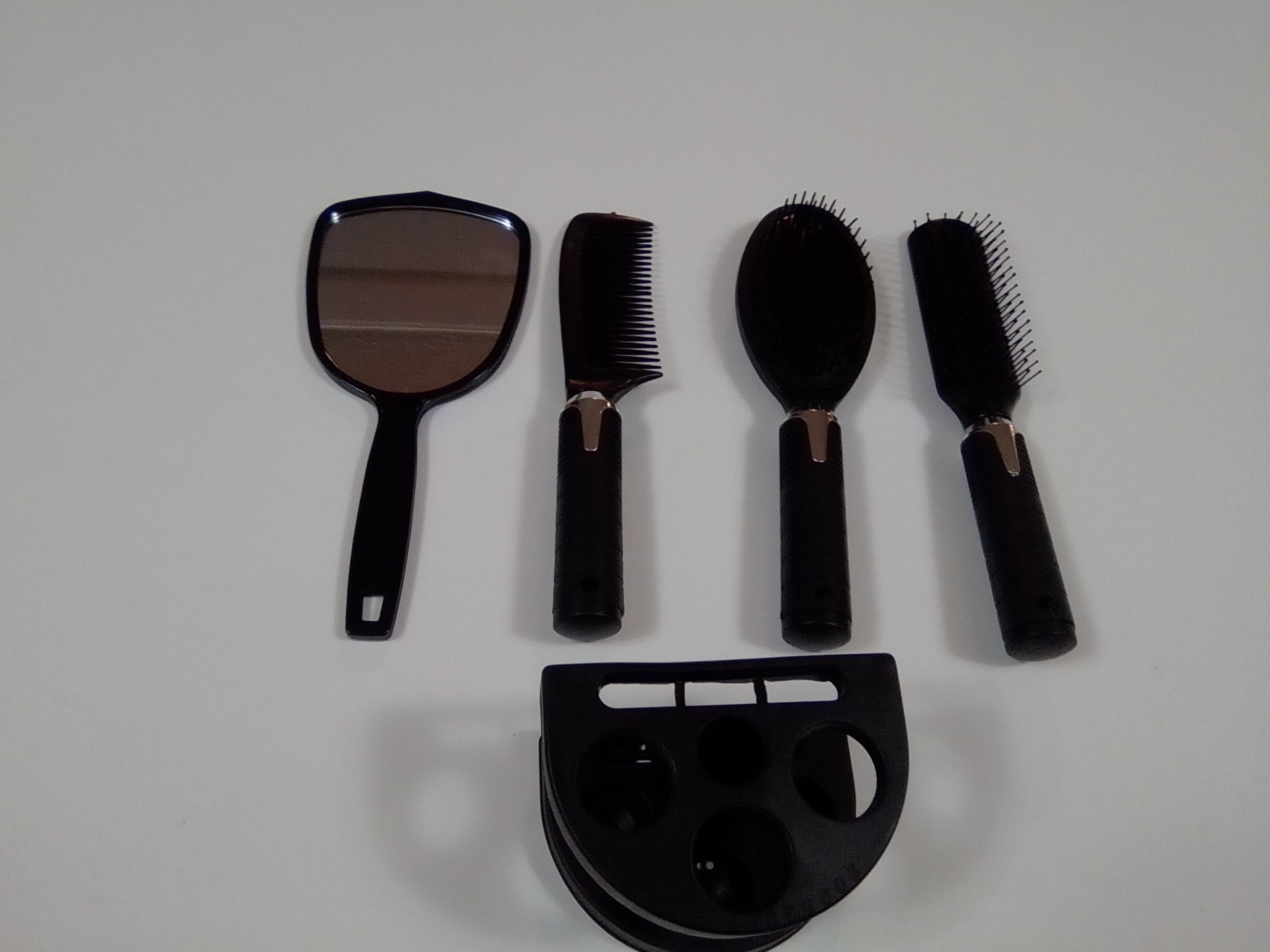 4-Piece Round Comb & Mirror Set – Perfect for Big Curls & Styling