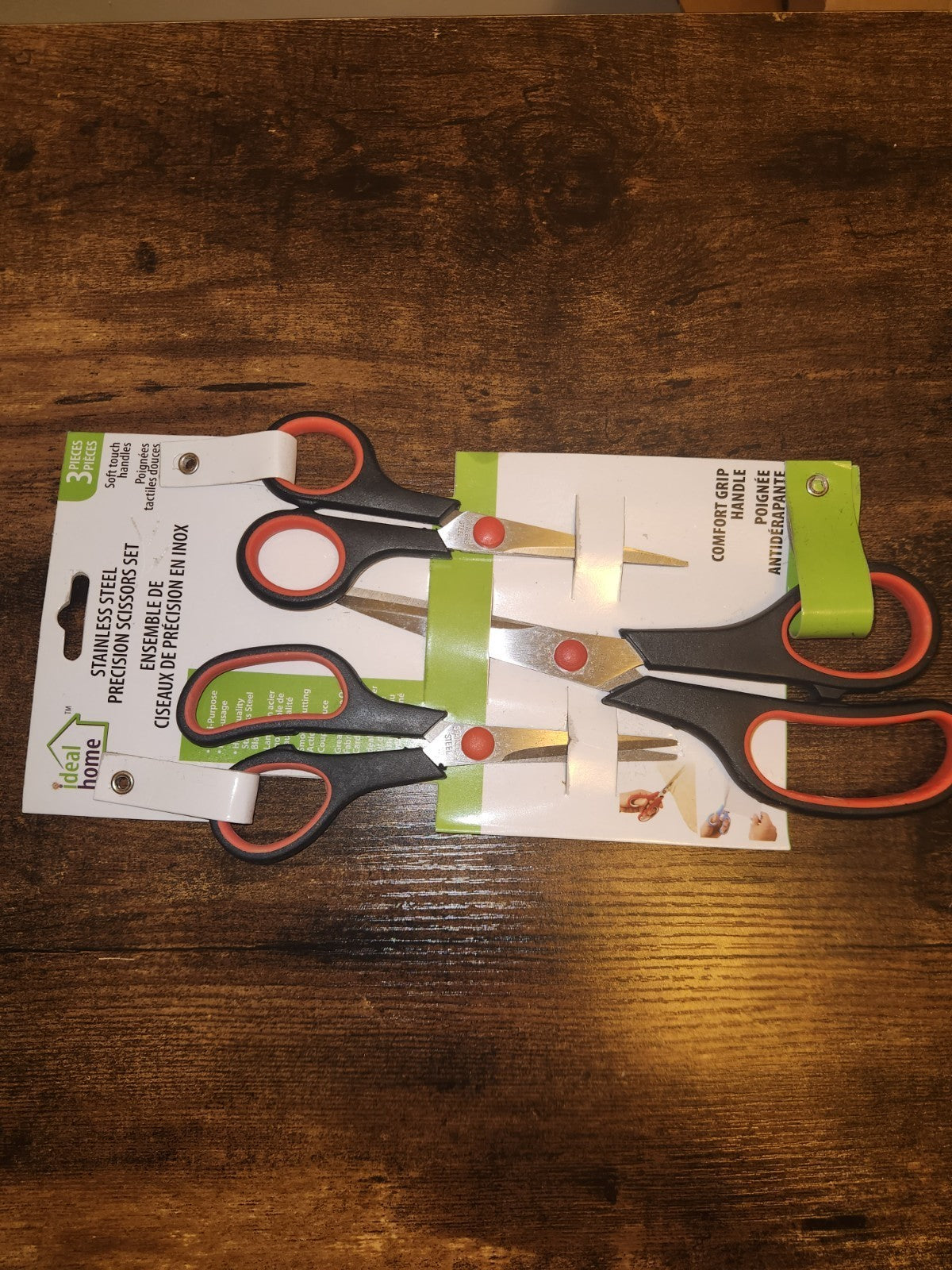 3 Pieces Ideal Home Stainless Steel Precision Scissors Set- 3 Pieces