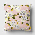 16" X 16" Woven Cotton Throw Pillow Pixel Rose - Room Essentials™