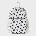 Girls' 16" Two Pocket Heart Backpack - Cat & Jack™ Black/White