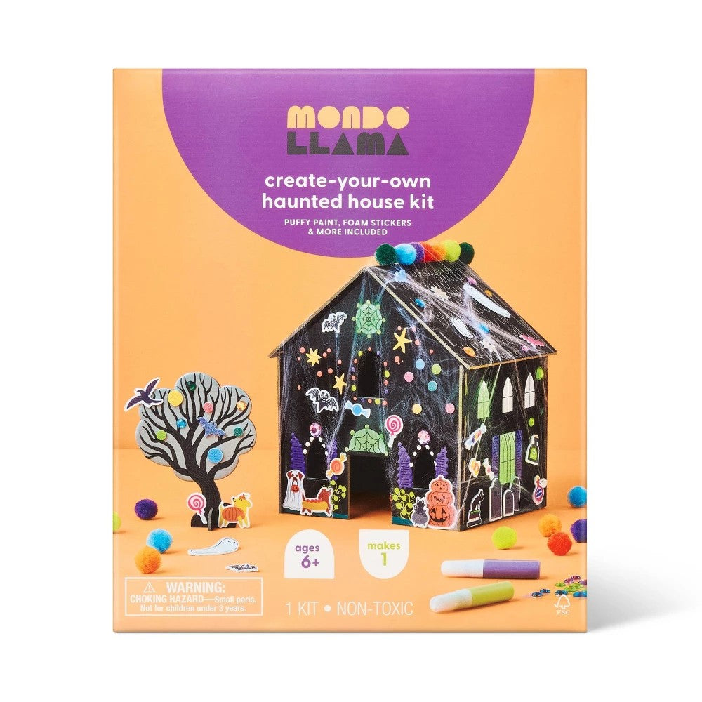 Halloween Craft Tabletop Haunted House Kit - Mondo Llama™ Box is slightly torn