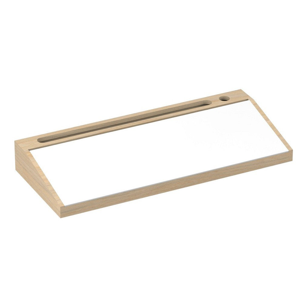 North Desktop Wipe Board Organizer: Bamboo Desk Accessories & Tool Holder