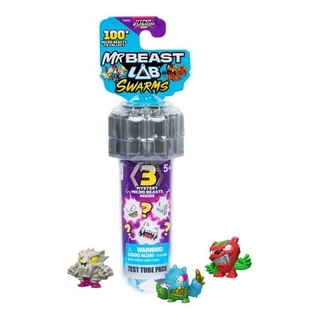 MrBeast Lab Swarms Hyper Fusion Series 3 Pack Test Tube Styles Vary Collect 100+ Ages 5+
