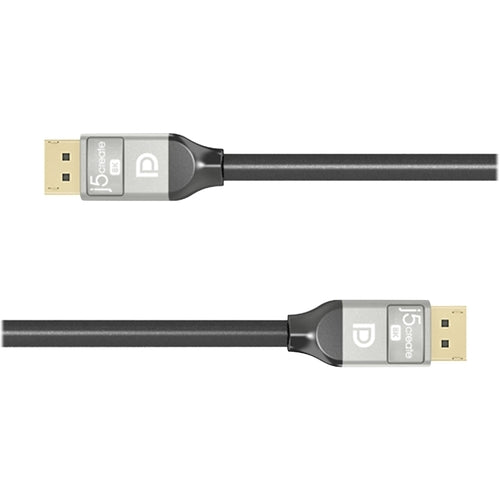 J5create JDC43 8K DisplayPort™ Cable. Black and Grey. 2 M
