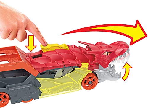 Hot Wheels City Dragon Launch Transporter Spits Cars from Its Mouth Gift for Kids 3 Years & up