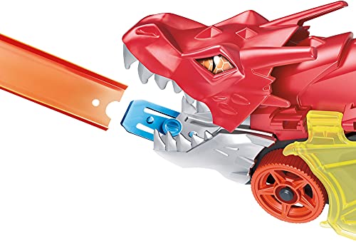 Hot Wheels City Dragon Launch Transporter Spits Cars from Its Mouth Gift for Kids 3 Years & up