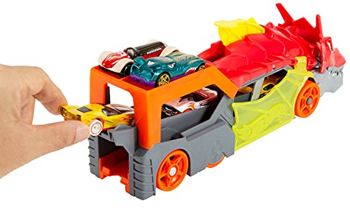 Hot Wheels City Dragon Launch Transporter Spits Cars from Its Mouth Gift for Kids 3 Years & up