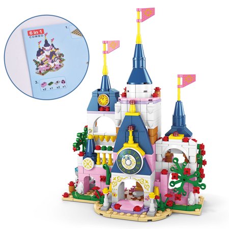 Fun Little Toys FunBrix Princess Castle Building Blocks Castle Building Set
