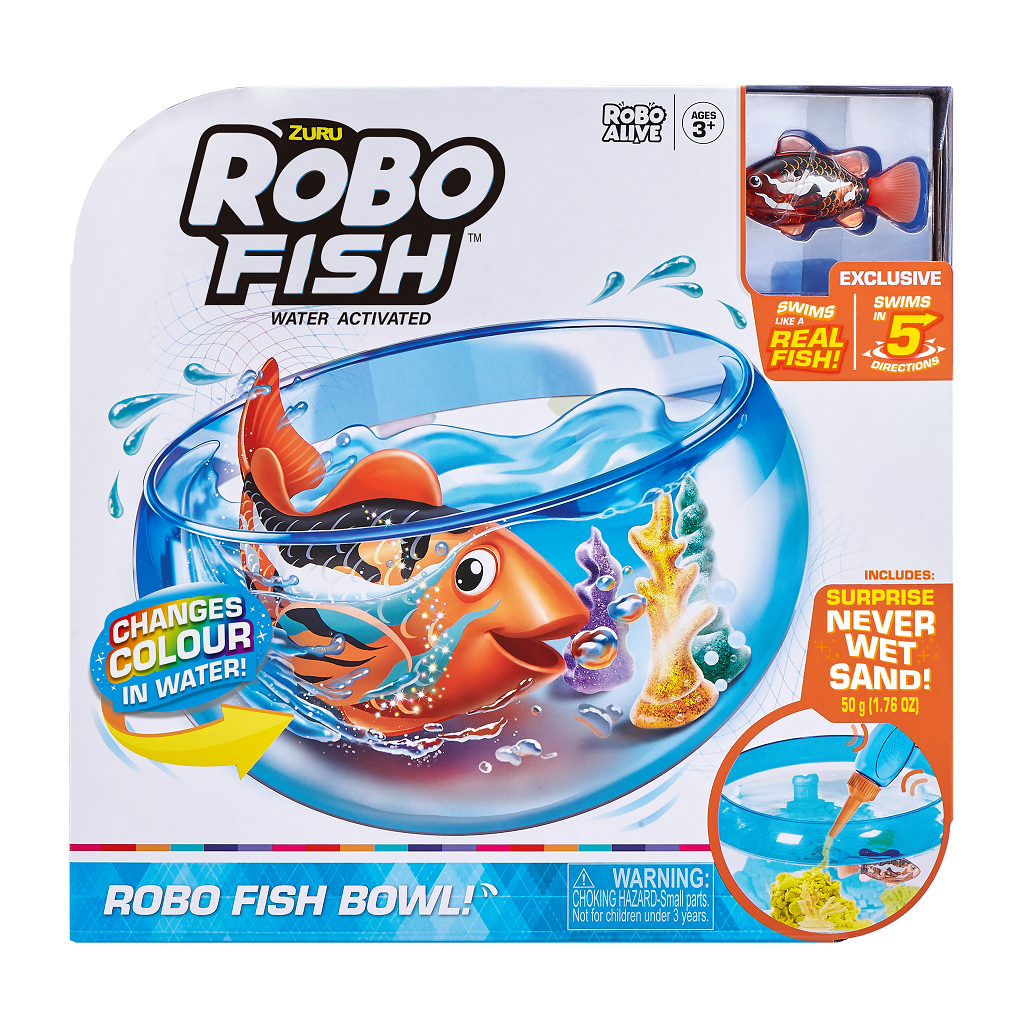 Robo Alive Fish Robotic Swimming Pets Fish Tank Playset By ZURU