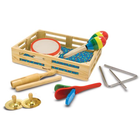 Melissa & Doug Band-in-a-Box Clap! Clang! Tap! 10-Piece Musical Set Toddler Toys