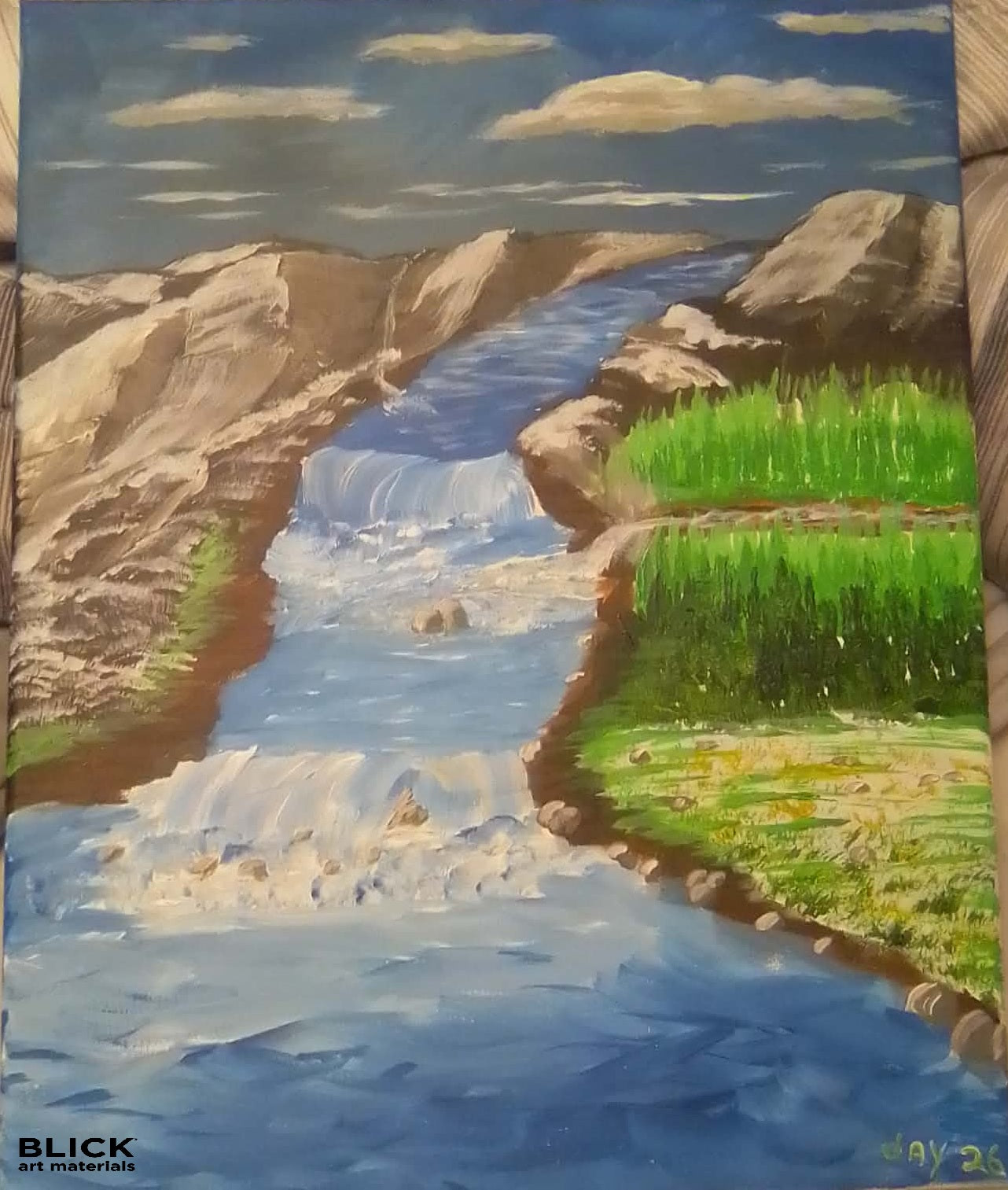 Original Acrylic Painting "Columbia River" by Jay – 16x20 Canvas