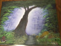Original Acrylic Painting "Dark Tree" by Jay – 16x20 Canvas