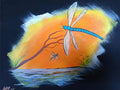 Original Acrylic Painting "The Dragonfly" by Jay – 8x10 Canvas