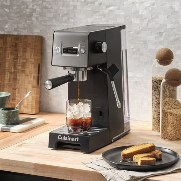 Cuisinart 8-Cup Slim Espresso Machine, Black/Silver
