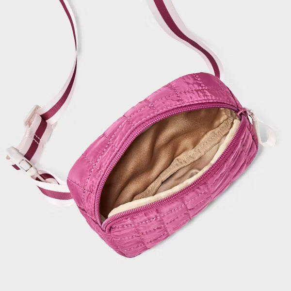 Girls quilted fanny cross body bag. Cat and Jack