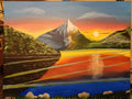 Original Acrylic Painting "Mountain Sky" by Jay – 16x20 Canvas
