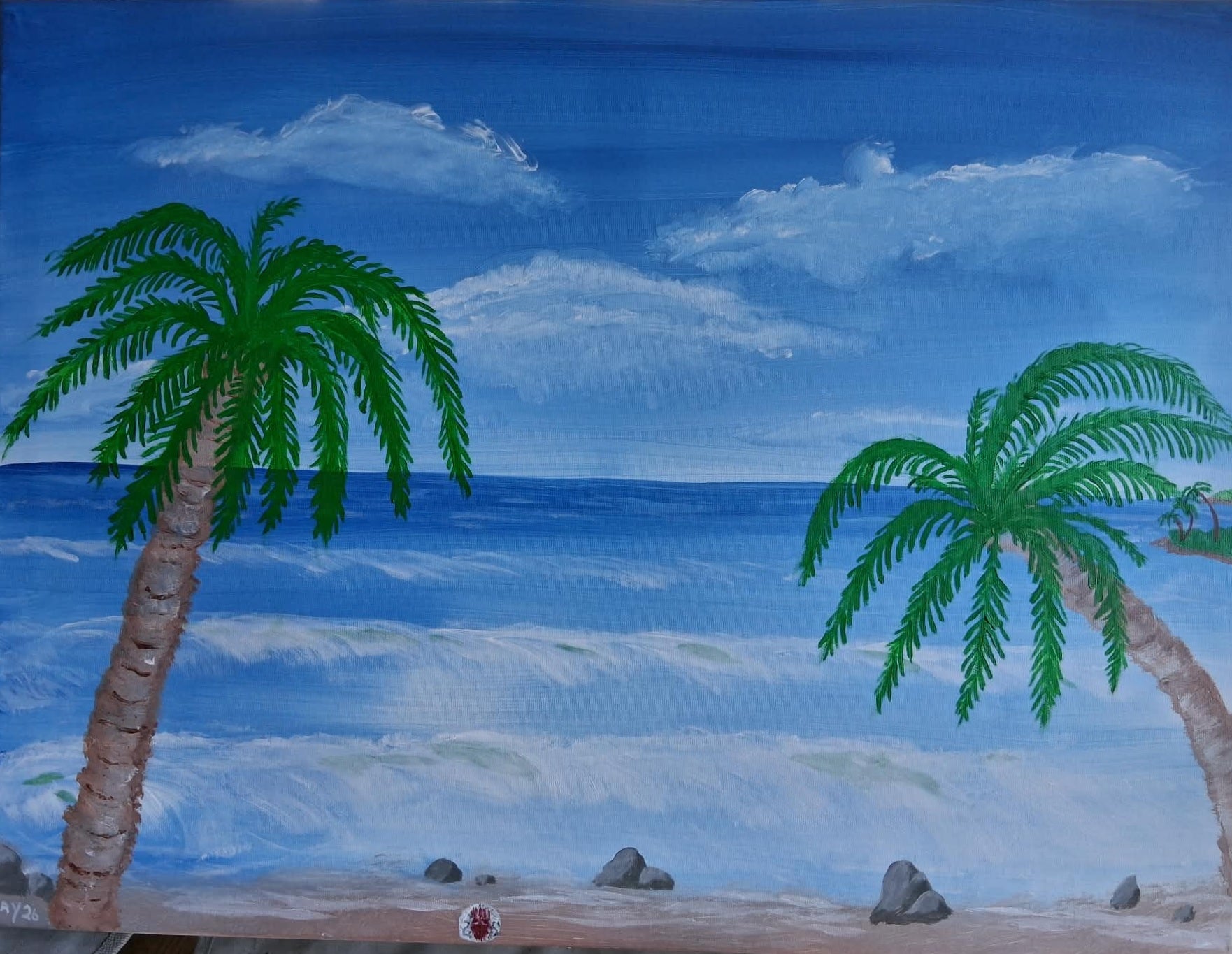 Original Acrylic Painting "Island Time" by Jay – 16x20 Canvas