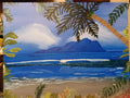 Original Acrylic Painting "Let's Go" by Jay – 16x20 Tropical Beach Canvas