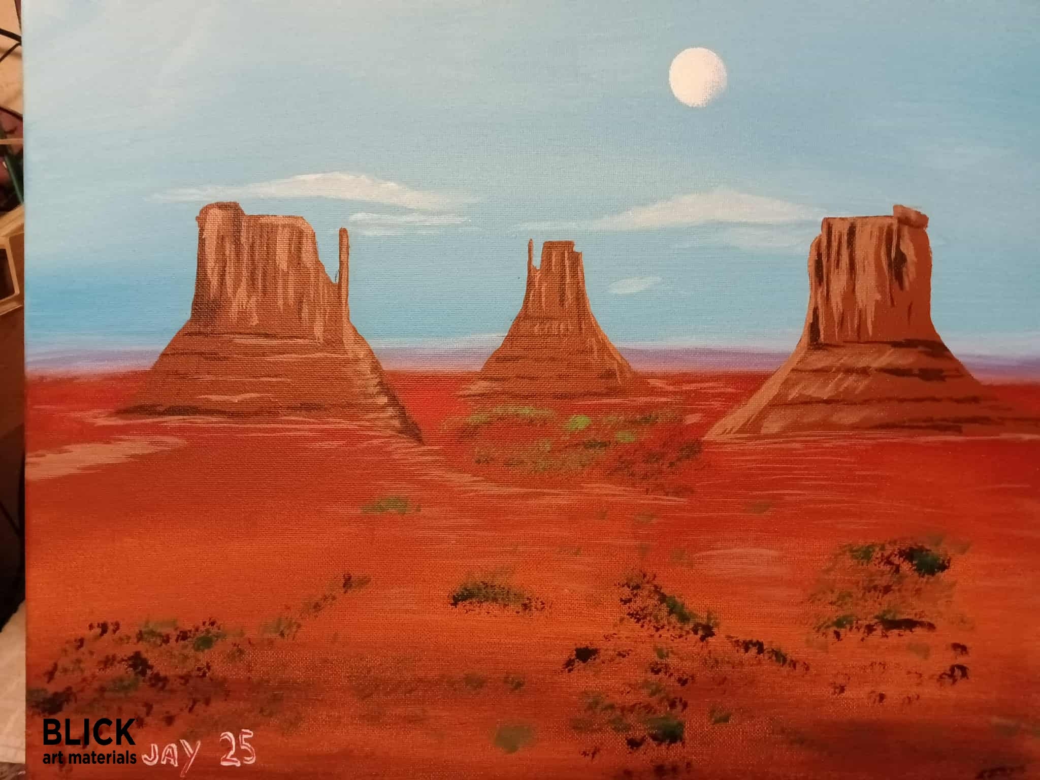 Original Acrylic Painting "Monument Valley" by Jay – 16x20 Canvas