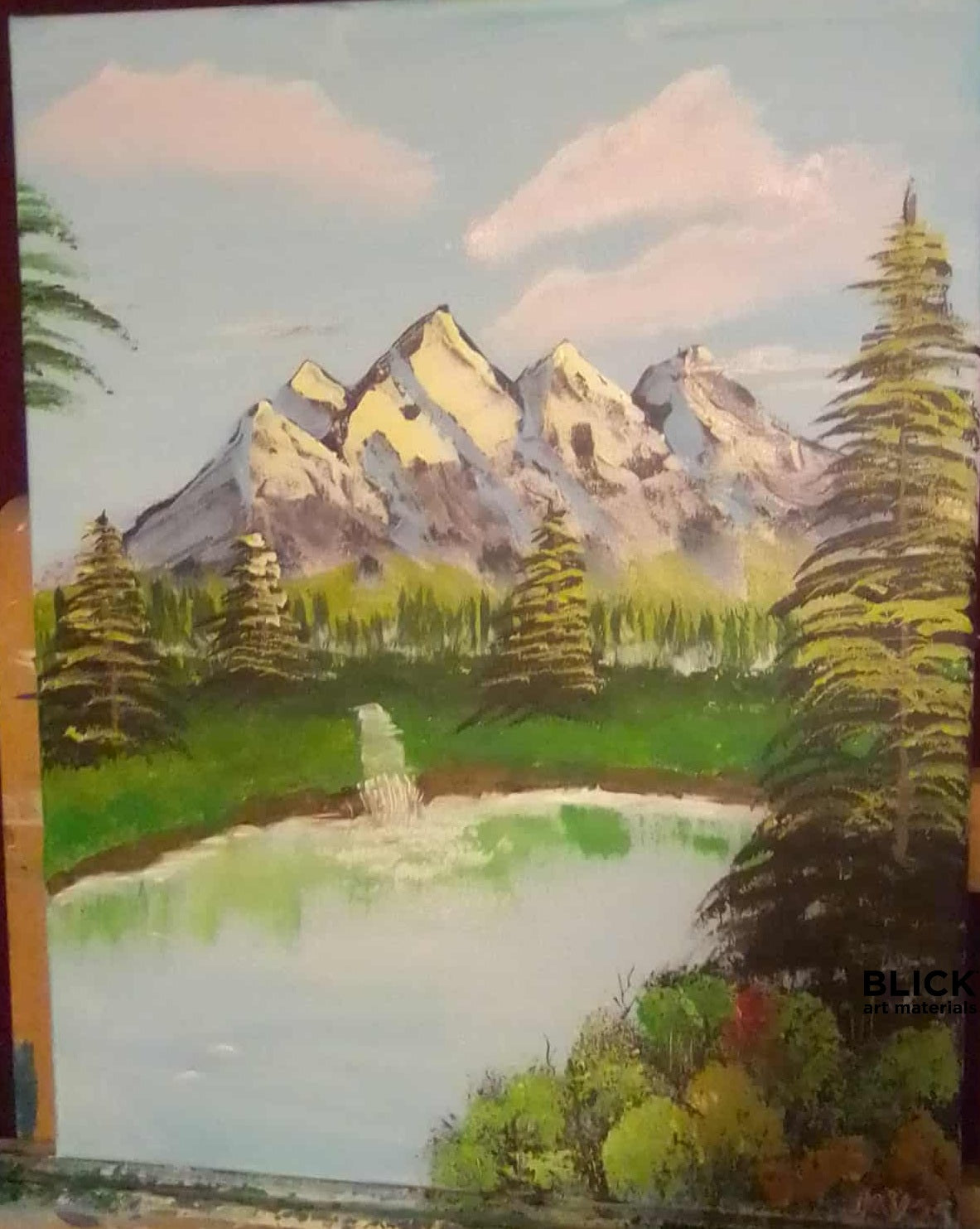 Original Acrylic Painting "Mountain Falls" by Jay – 16x20 Canvas