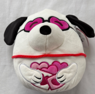 Squishmallows Peanuts Snoopy Heart Sunglasses Valentine's Day Plush 8 Inch NEW