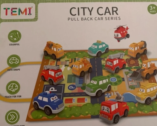 City Car Pull Back Car Series - 12 piece set