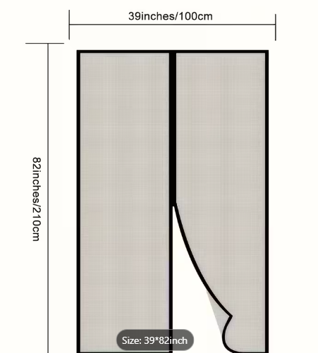 Heavy-Duty Magnetic Screen Door – Retractable Mesh, Pet-Friendly, No Electricity Needed