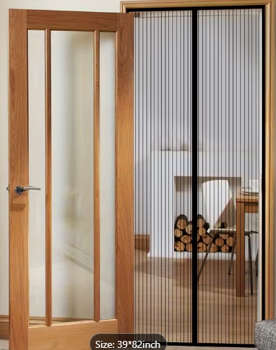 Heavy-Duty Magnetic Screen Door – Retractable Mesh, Pet-Friendly, No Electricity Needed