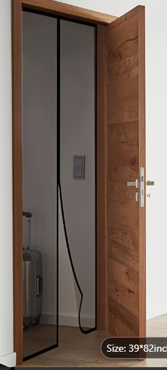 Heavy-Duty Magnetic Screen Door – Retractable Mesh, Pet-Friendly, No Electricity Needed