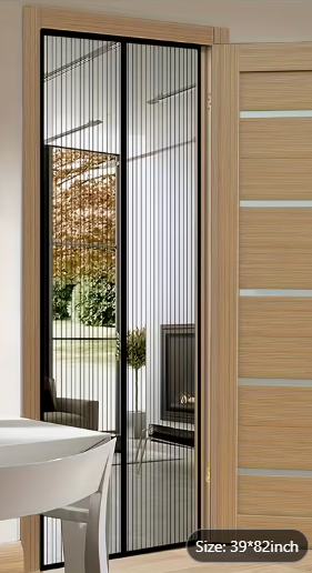 Heavy-Duty Magnetic Screen Door – Retractable Mesh, Pet-Friendly, No Electricity Needed