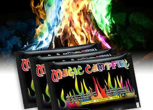 Color Changing Flame Packets – Magical Fire Color Packets for Campfires & Bonfires