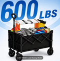 600 LBS Foldable Utility Wagon Cart – All-Terrain Heavy Duty for Camping, Sports & Garden