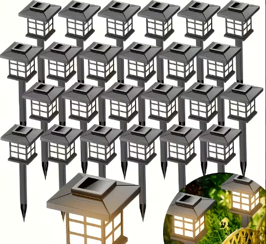 12-Pack Solar Outdoor Lights – LED Landscape Lighting for Garden, Driveway & Sidewalk