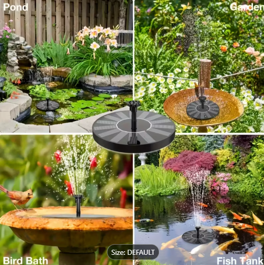 Solar-Powered Garden Fountain – Bird Bath Water Feature for Pond, Pool & Courtyard