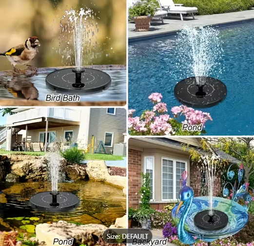 Solar-Powered Garden Fountain – Bird Bath Water Feature for Pond, Pool & Courtyard