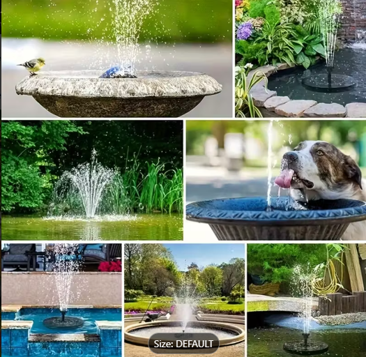 Solar-Powered Garden Fountain – Bird Bath Water Feature for Pond, Pool & Courtyard