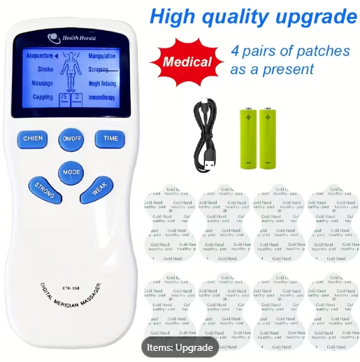Dual Channel TENS Pulse Massager – 8 Electrodes for Pain Relief & Muscle Recovery