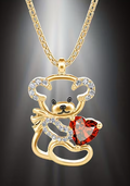 Cute Bear Pendant Necklace – Zinc Alloy Animal Jewelry for Women