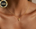 Delicate Cross Necklace for Women – Hypoallergenic, Fade-Resistant Religious Jewelry
