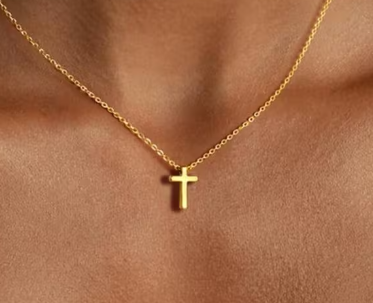Delicate Cross Necklace for Women – Hypoallergenic, Fade-Resistant Religious Jewelry