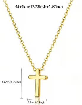 Delicate Cross Necklace for Women – Hypoallergenic, Fade-Resistant Religious Jewelry