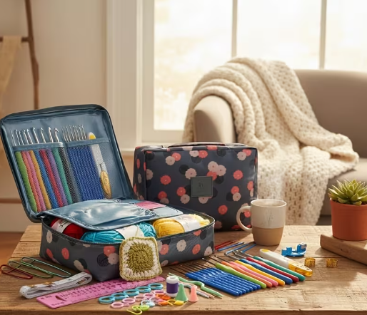 67-Piece Complete Crochet Starter Kit for Beginners & Adults – Hooks, Yarn & Accessories