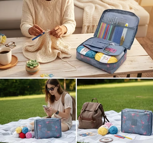 67-Piece Complete Crochet Starter Kit for Beginners & Adults – Hooks, Yarn & Accessories