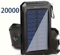 20,000mAh Solar Power Bank with Flashlight & Compass – Portable Charger for Camping & Emergencies