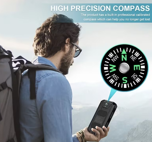 20,000mAh Solar Power Bank with Flashlight & Compass – Portable Charger for Camping & Emergencies