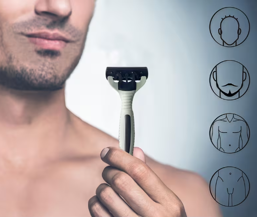 Classic Manual Safety Razor Set – 2 ergonomic Handles + 24 Six-Layer Blade Cartridges