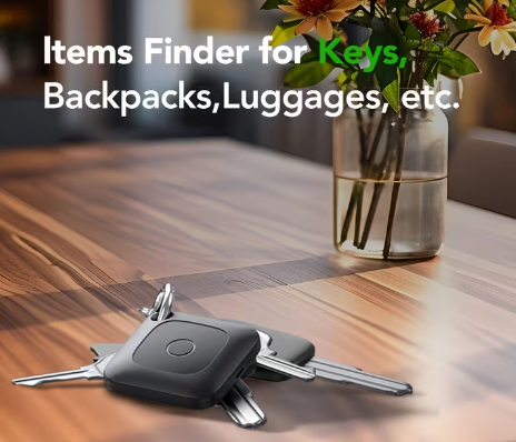 4-Pack Portable Real-Time GPS Tracker – Global Coverage for Keys, Pets, Wallets & More (iOS Only)