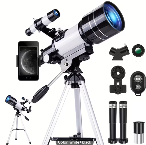 150x Zoom Telescope with 70mm Aperture – Portable Astronomical Telescope for Adults & Kids with Tripod