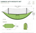 Premium Oversized Double Hammock with Mosquito Net